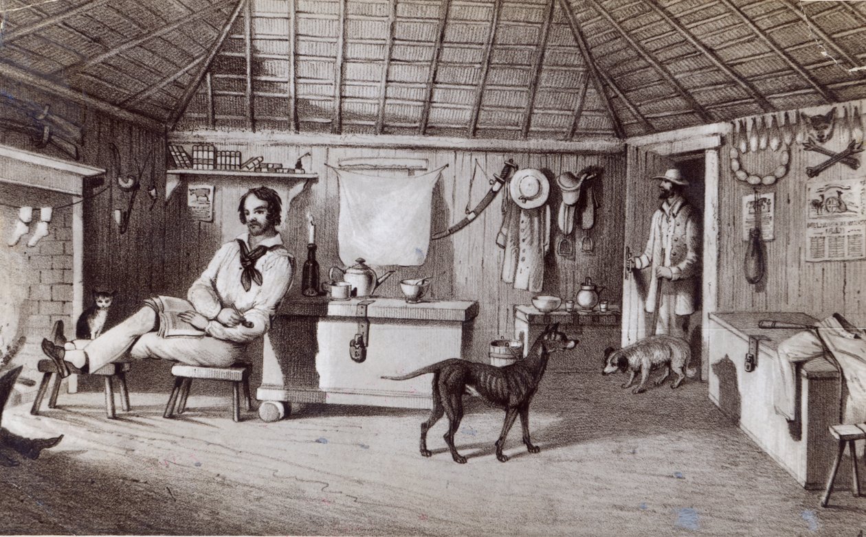 Pierwszy dom Squattera, ok. 1847 r. autorstwa Alexander Denistoun Lang