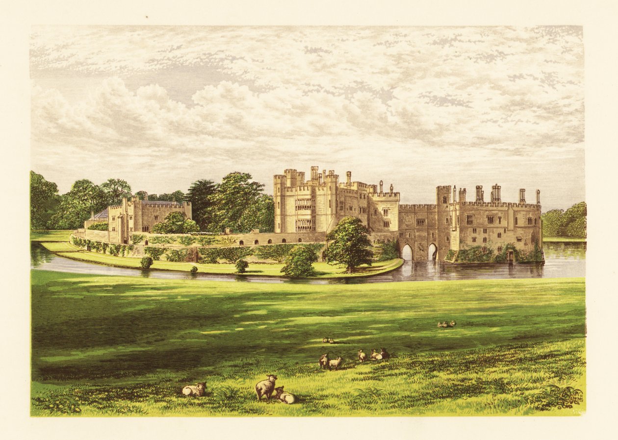 Zamek Leeds, Kent, Anglia. autorstwa Alexander Francis (after) Lydon