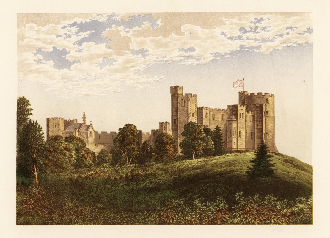 Zamek Peckforton, Cheshire, Anglia. autorstwa Alexander Francis (after) Lydon