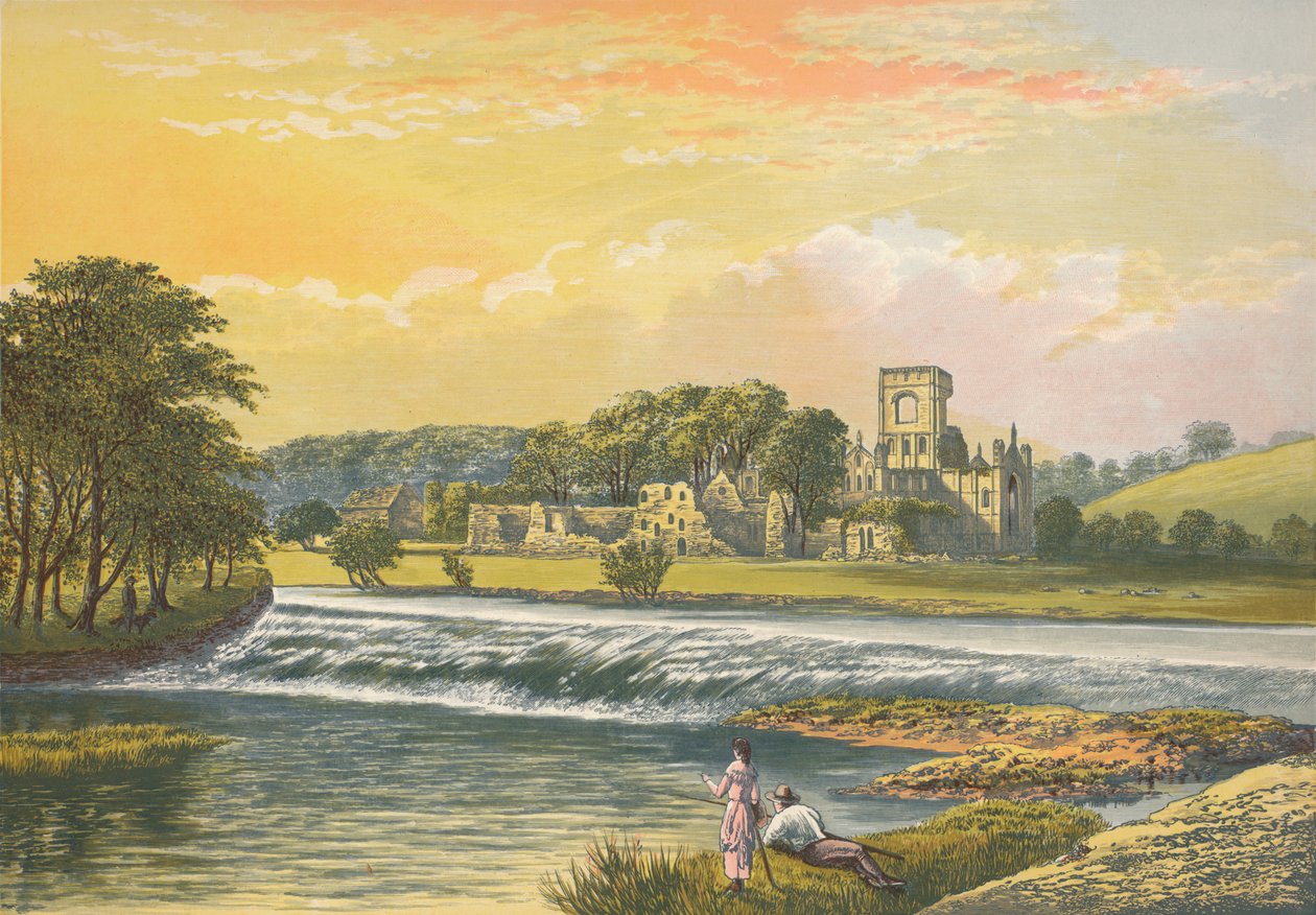 Opactwo Kirkstall, ok. 1880, 1897 r. autorstwa Alexander Francis Lydon
