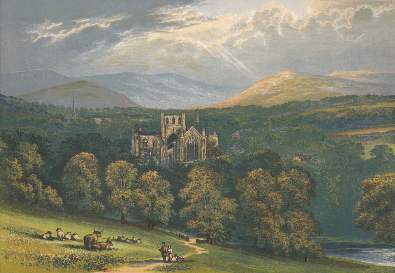 Opactwo Melrose, 1882, 1897 autorstwa Alexander Francis Lydon