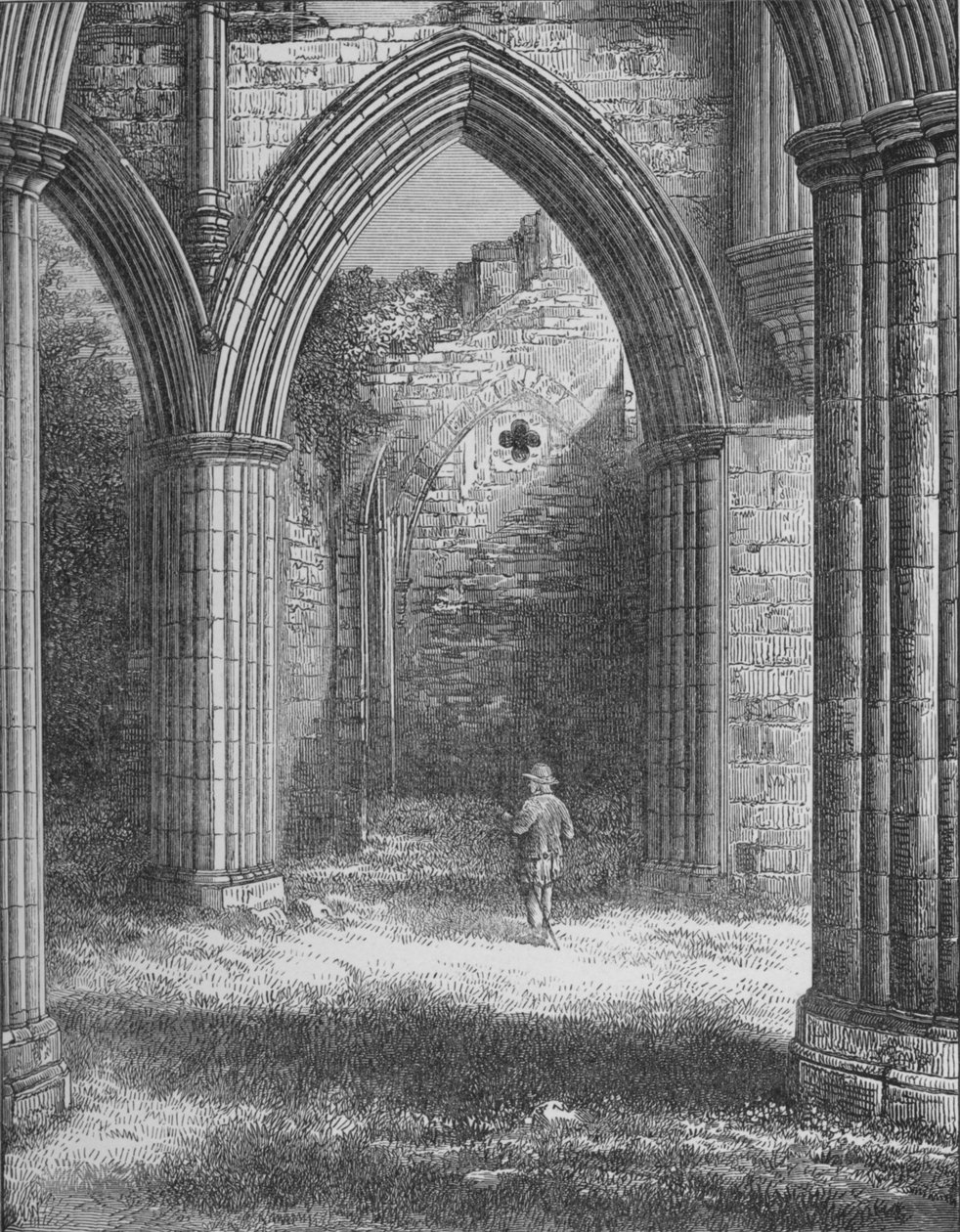 Zakrystia, opactwo Rievaulx, ok. 1880, 1897 r. autorstwa Alexander Francis Lydon