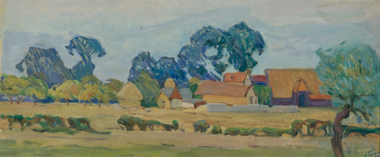 Farma w Anglii autorstwa Alexander Fyodorovich Gaush