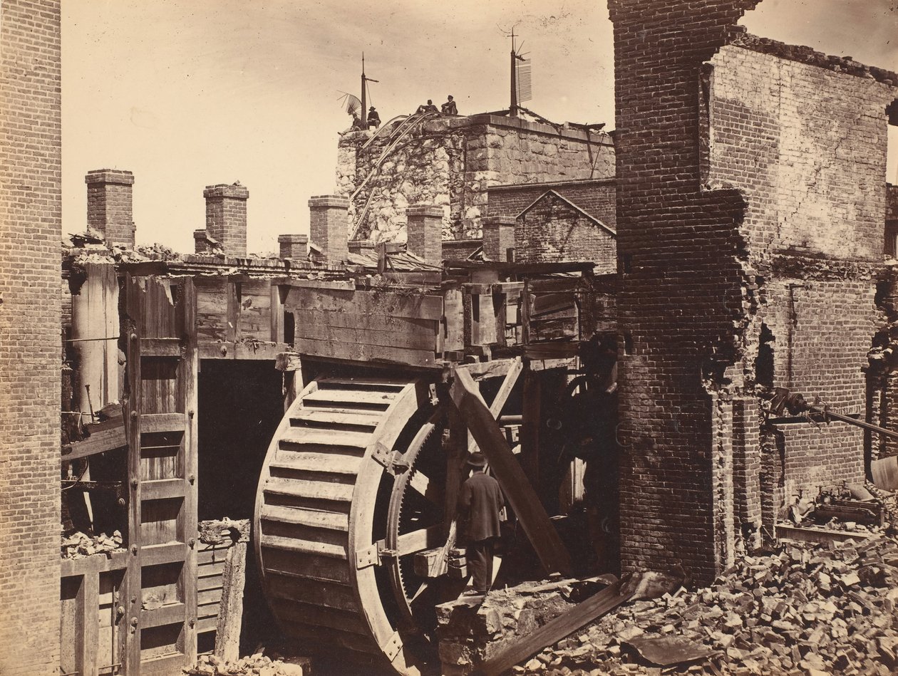 Mill, Richmond, Wirginia, ca. 1865. autorstwa Alexander Gardner