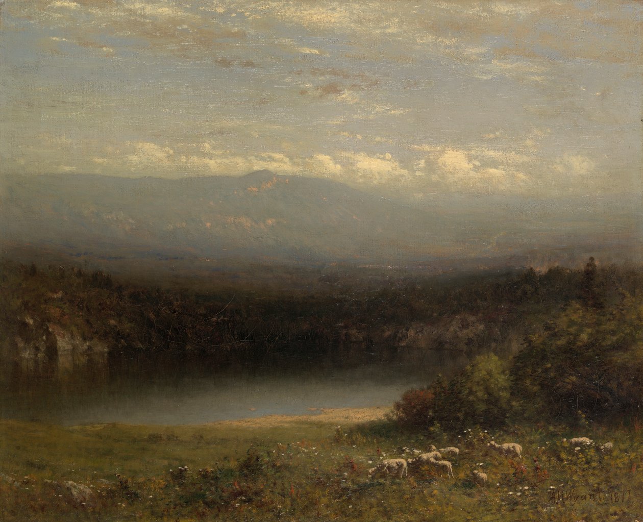 Górskie jezioro autorstwa Alexander Helwig Wyant