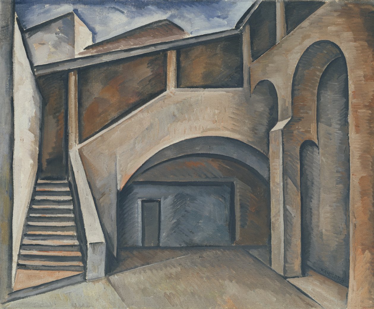 Dziedziniec, 1913 autorstwa Alexander Kanoldt