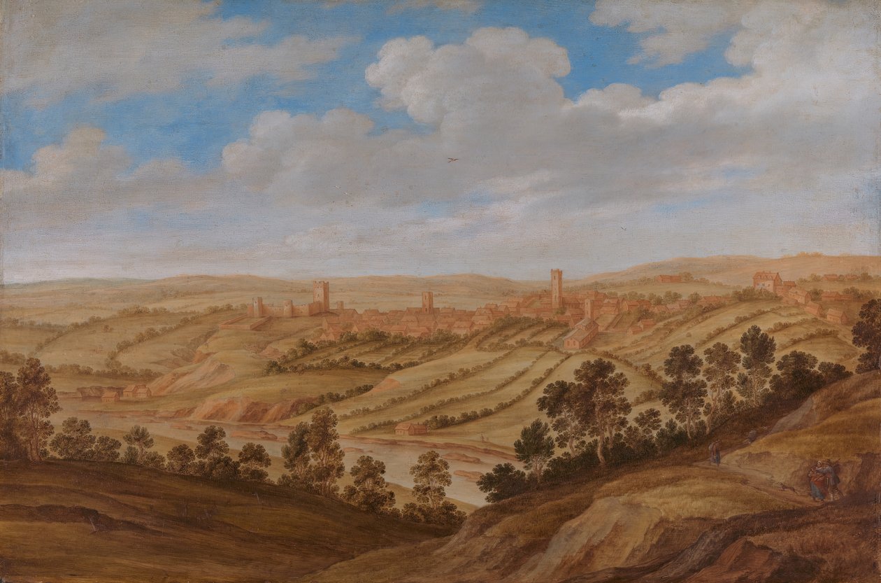 Zamek Richmond, Yorkshire, 1639. autorstwa Alexander Keirincx