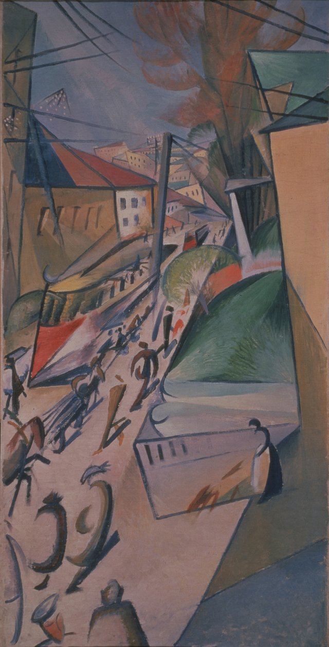 Tramwaj, 1914 autorstwa Alexander Bogomazov