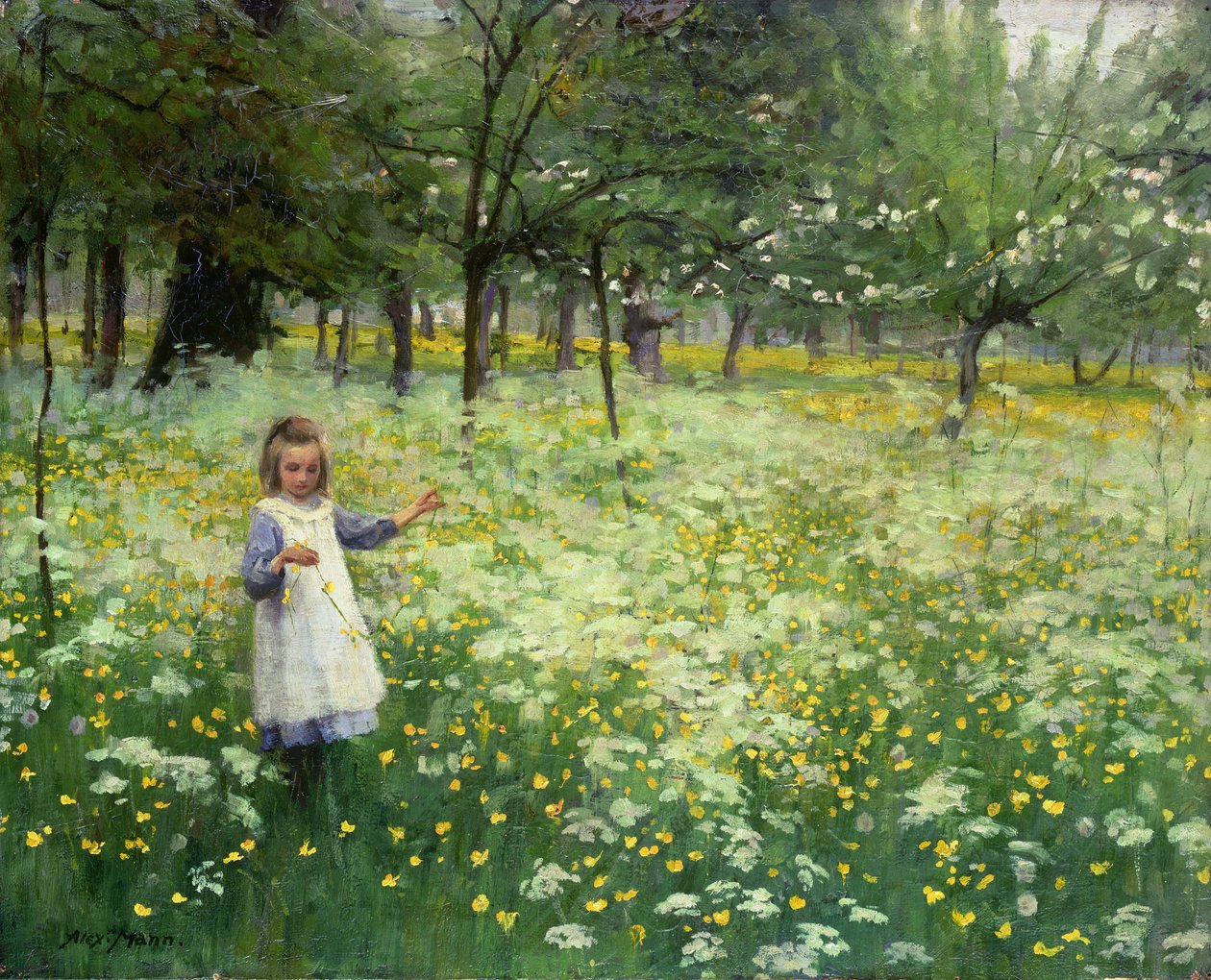 Zbieranie srebra i złota, 1906 autorstwa Alexander Mann