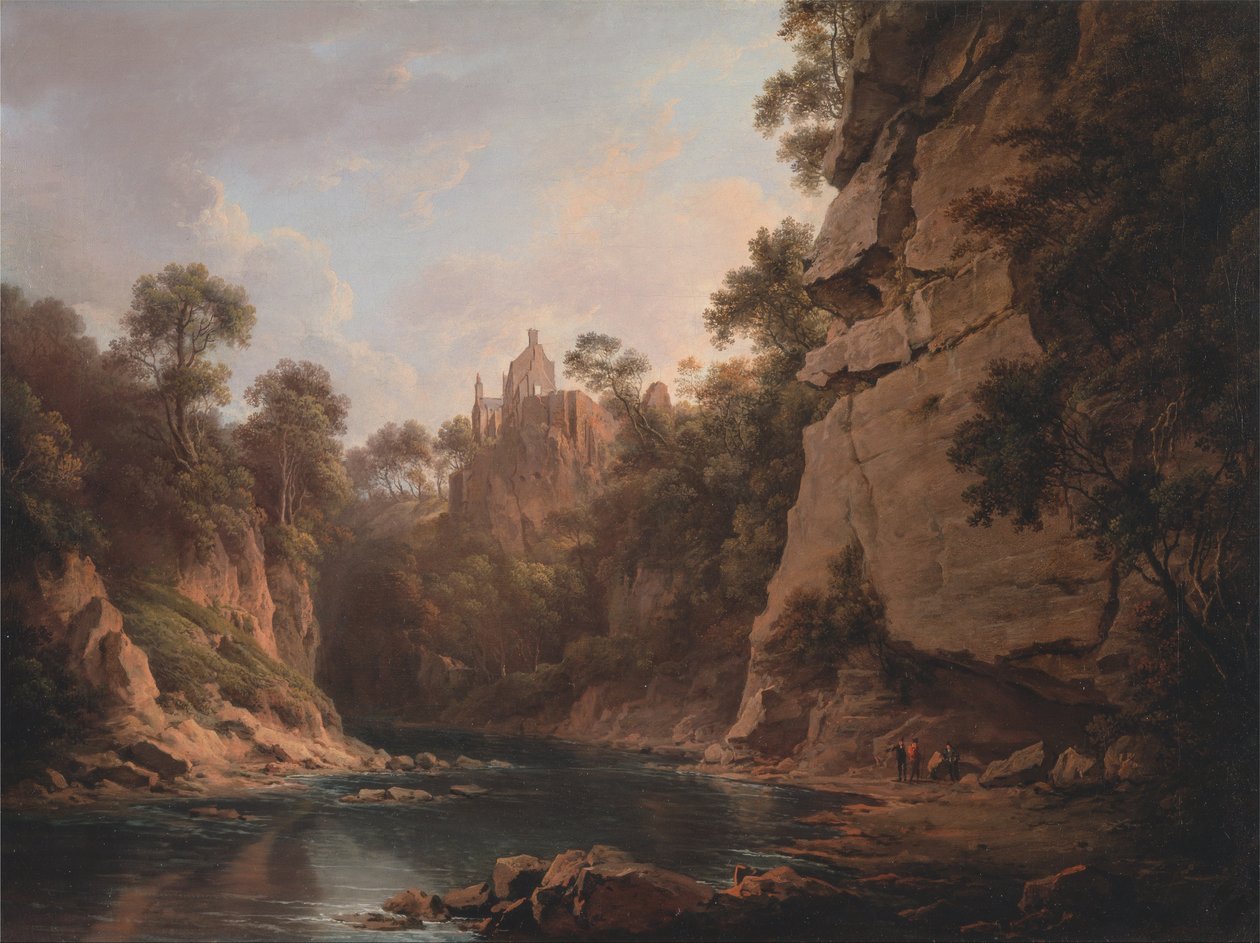 Zamek Hawthornden, niedaleko Edynburga autorstwa Alexander Nasmyth