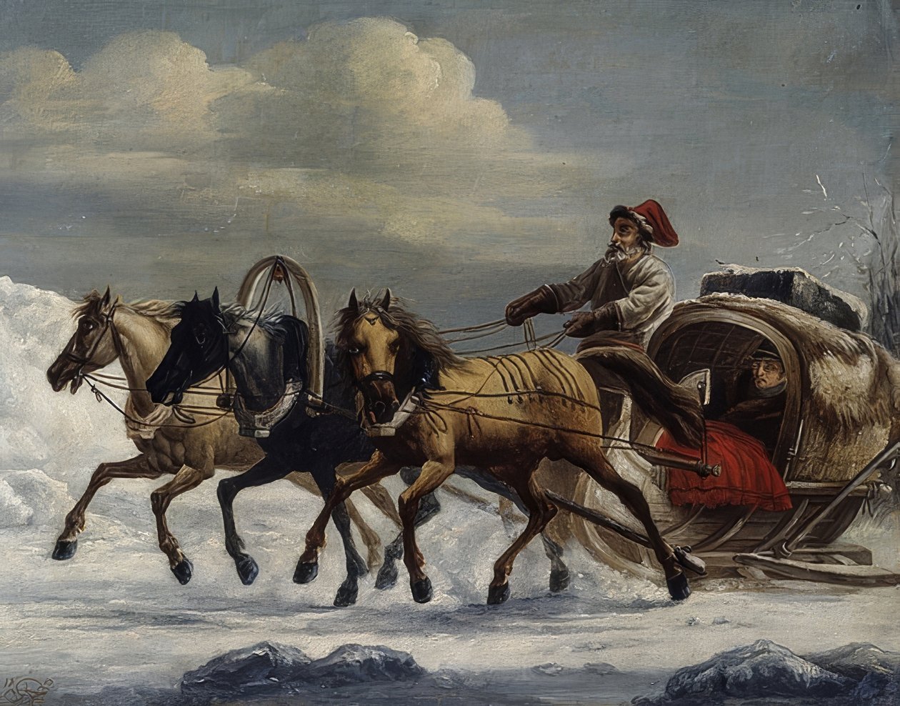 Trójka. 1816 autorstwa Alexander Osipovich Orlowski