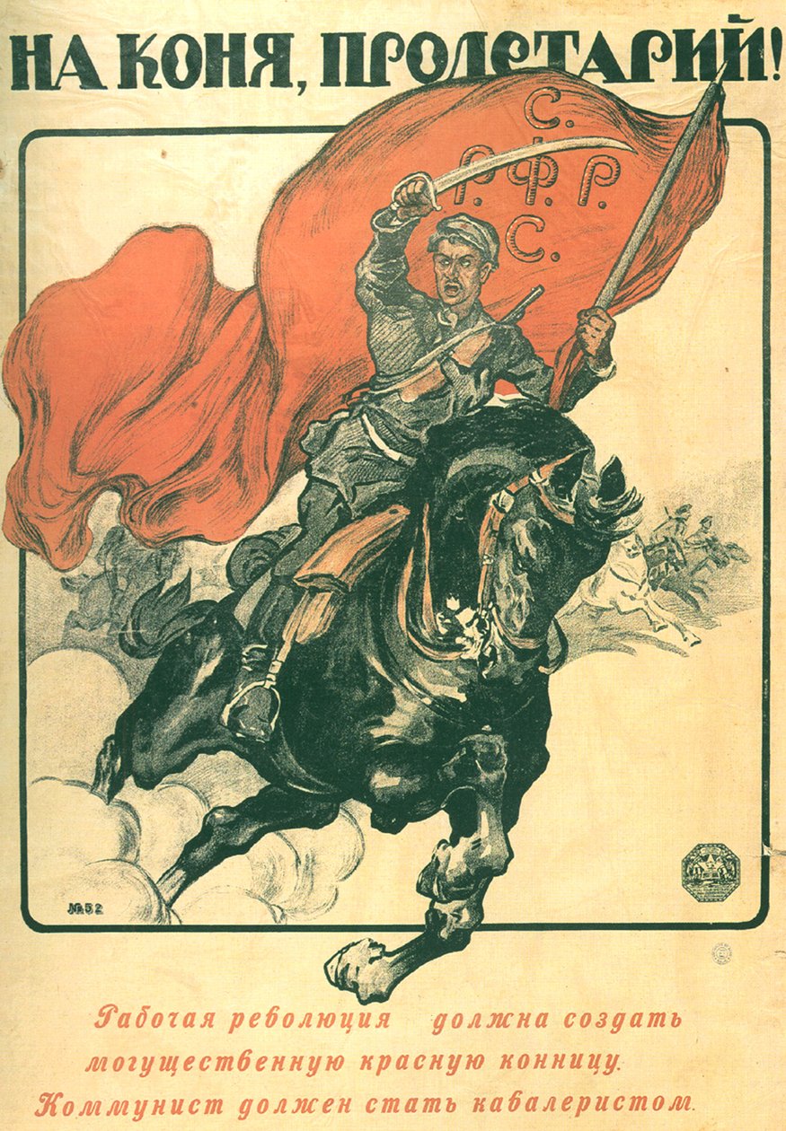 Do konia, proletariuszu! Plakat, 1918 autorstwa Alexander Petrovich Apsit