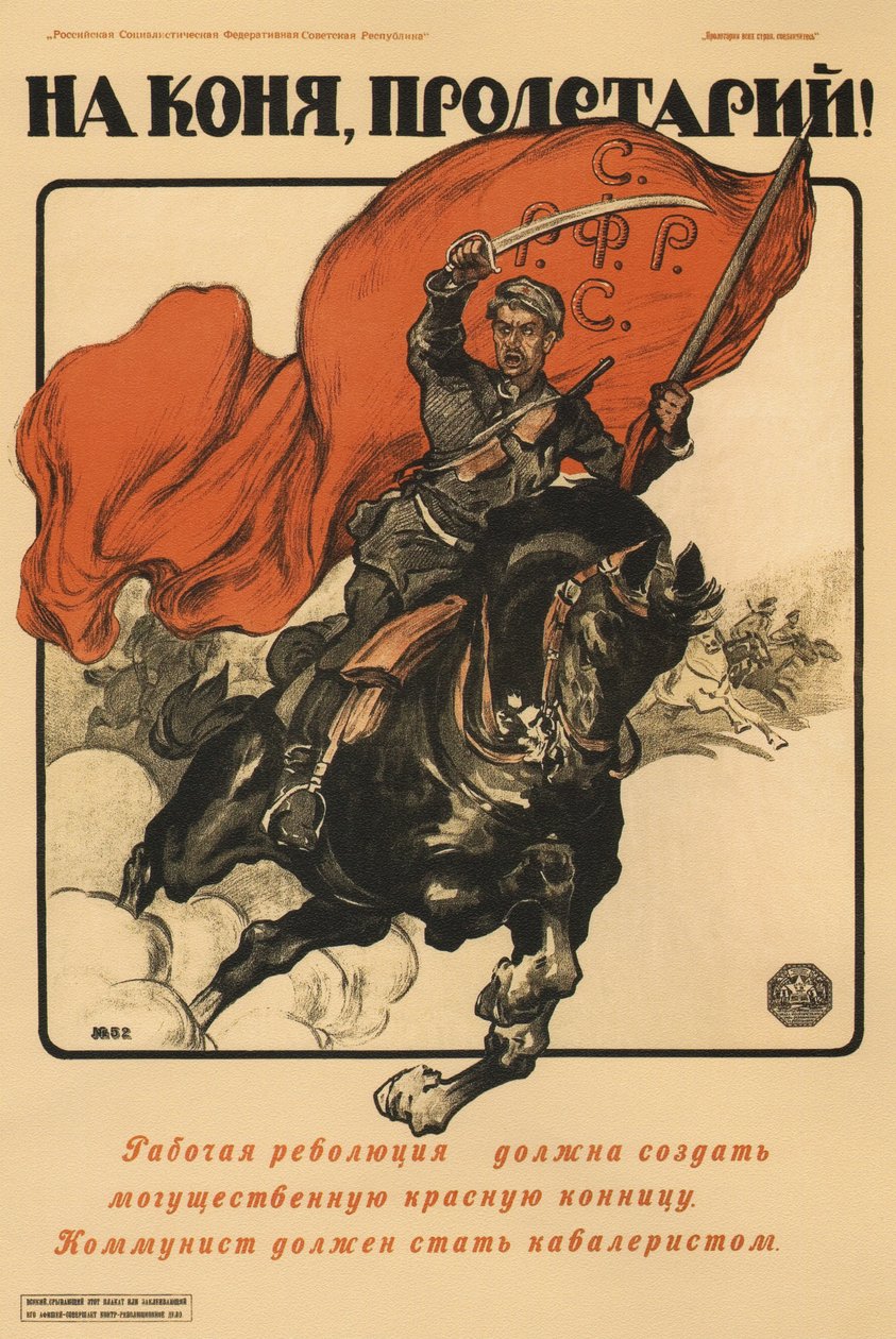 Do konia, proletariuszu! Plakat, 1918 autorstwa Alexander Petrovich Apsit