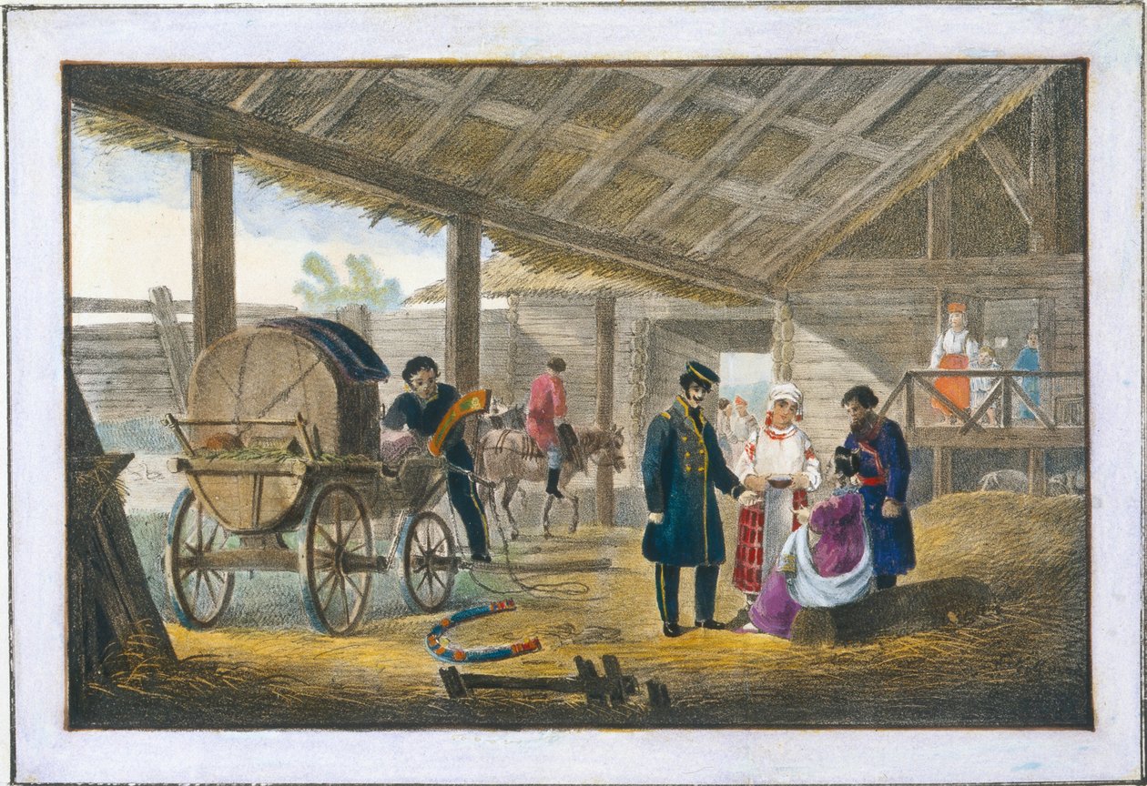 Karczma przy drodze, 1820 autorstwa Alexander Pluchart