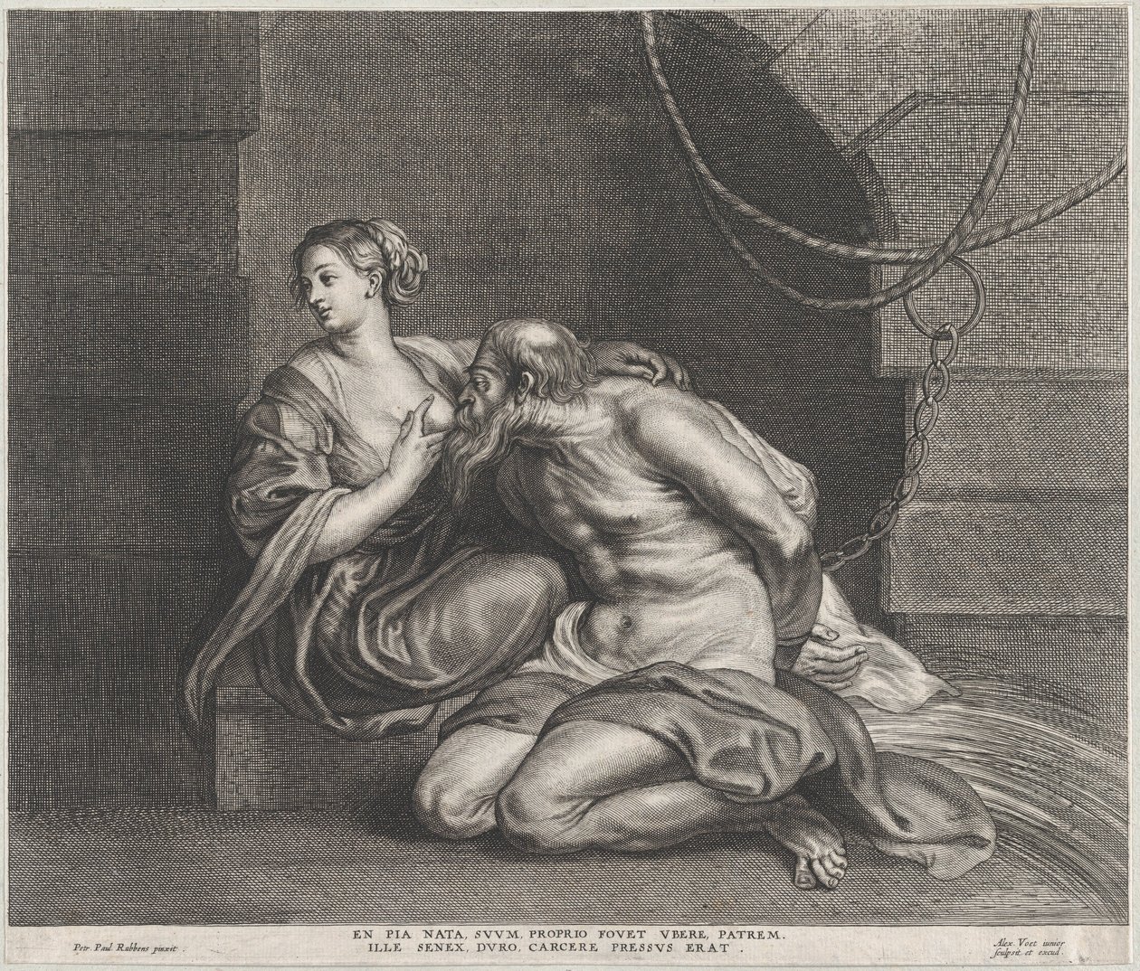 Cimon i Pero, ca. 1650-90., ca. 1650-90. autorstwa Alexander Voet