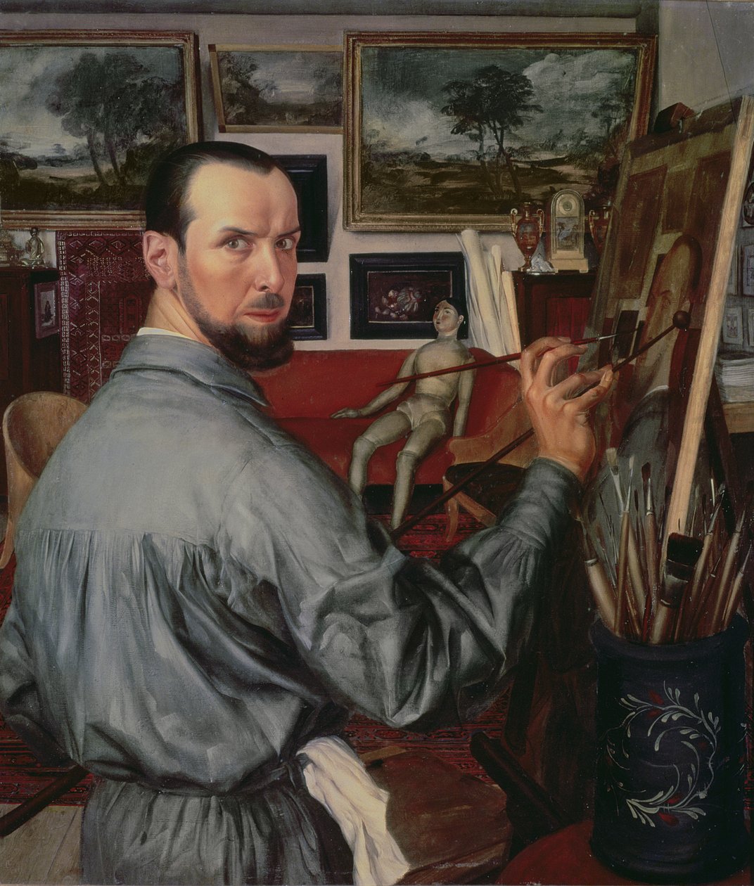 Autoportret, 1917 autorstwa Alexander Yakovlev