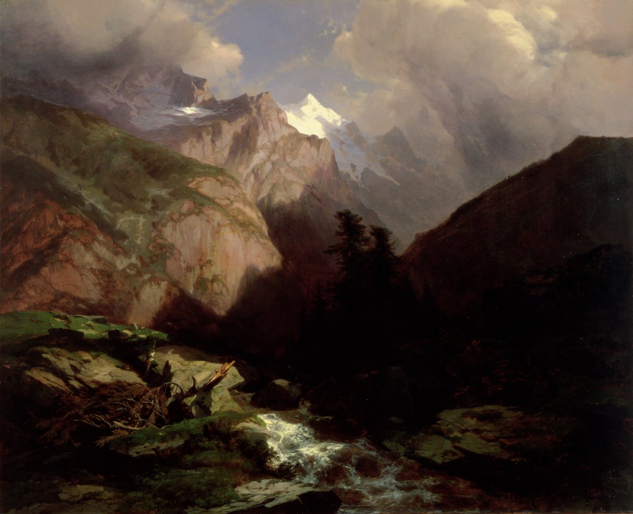 Jungfrau, Szwajcaria autorstwa Alexandre Calame