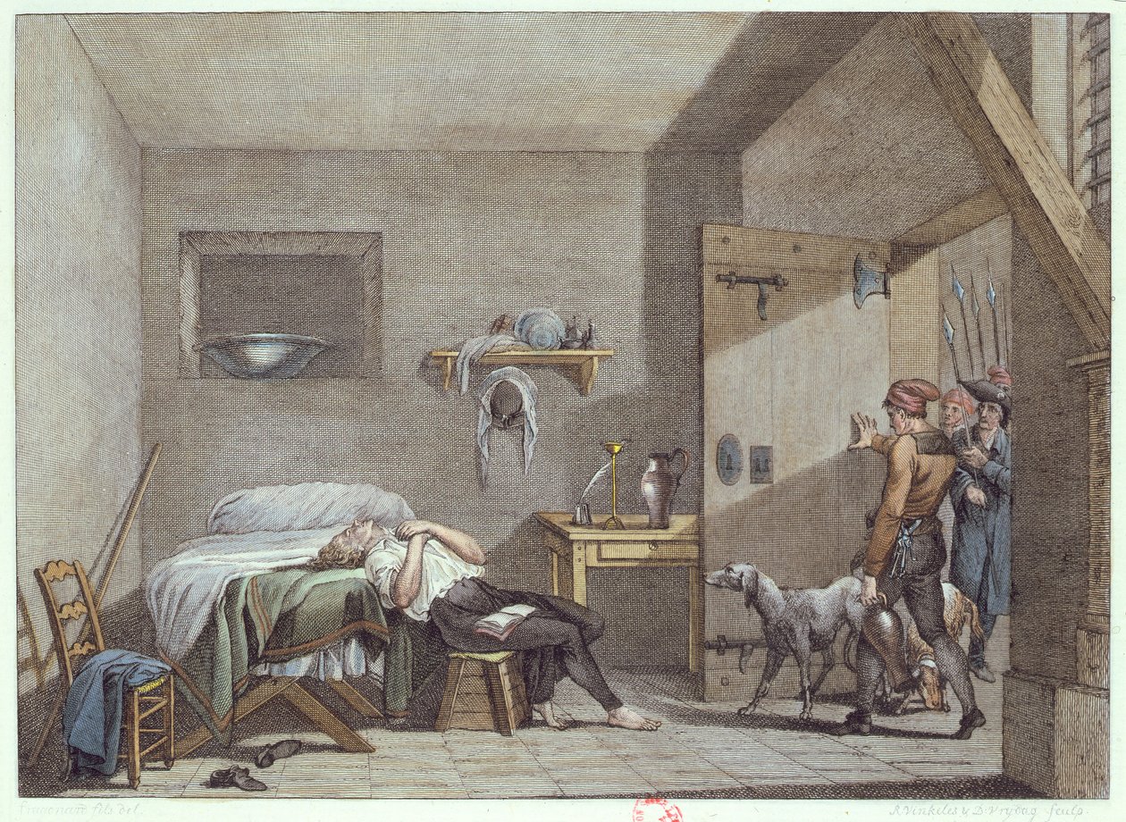 Śmierć Condorceta w więzieniu 28 marca 1794 r. autorstwa Alexandre Evariste Fragonard