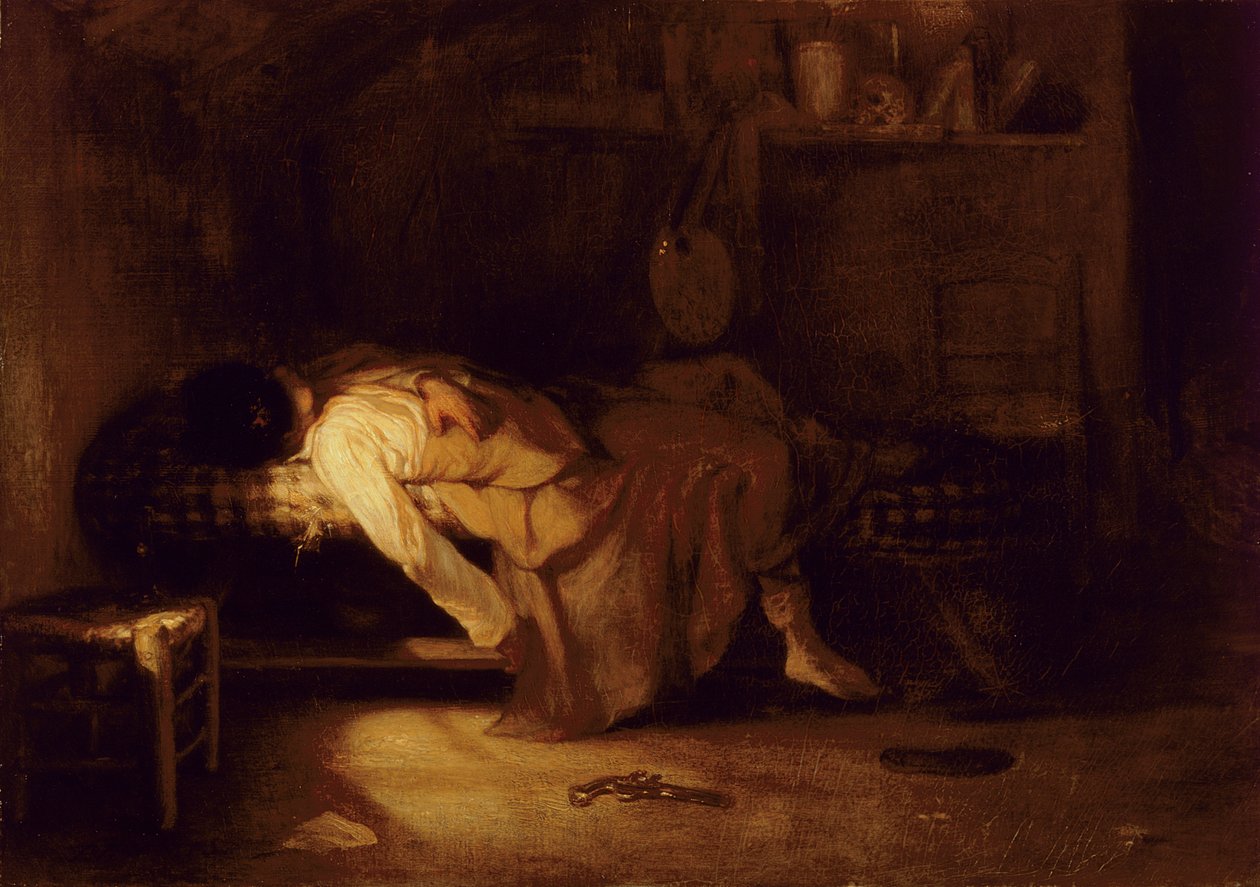 Samobójstwo, c.1836 autorstwa Alexandre Gabriel Decamps