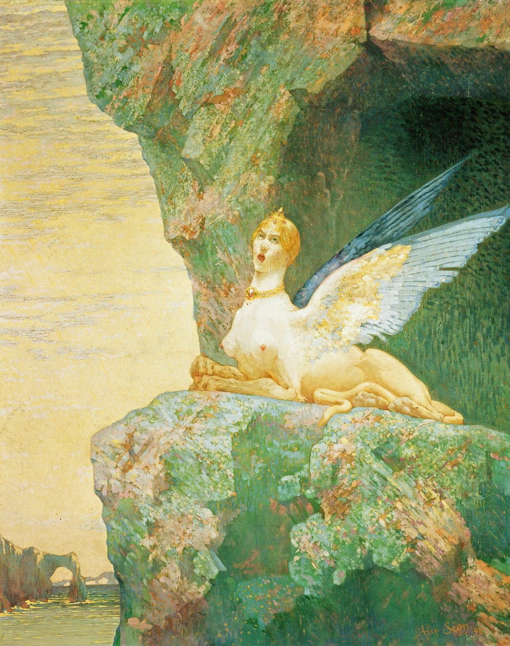 Rozpacz Sfinksa, 1890 autorstwa Alexandre Seon