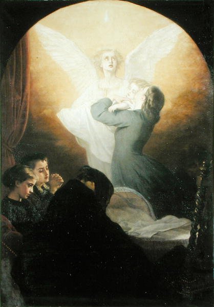 Ostatni pocałunek matek, ok. 1865 r autorstwa Alexandre Antigna