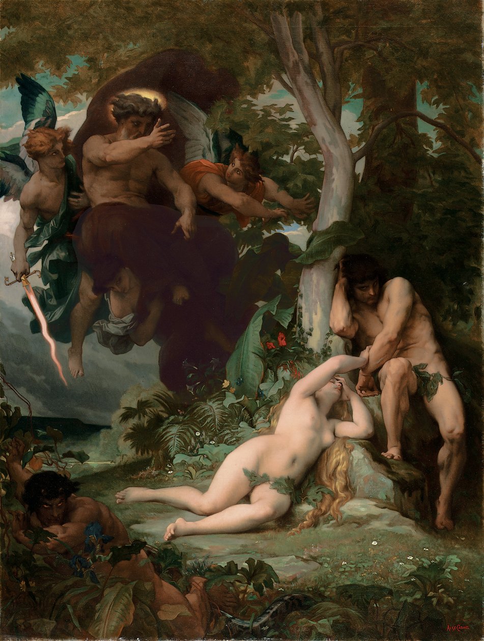 Raj utracony, 1867 autorstwa Alexandre Cabanel