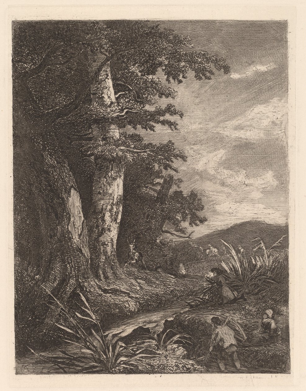 Jeleń przy strumieniu autorstwa Alexandre Calame