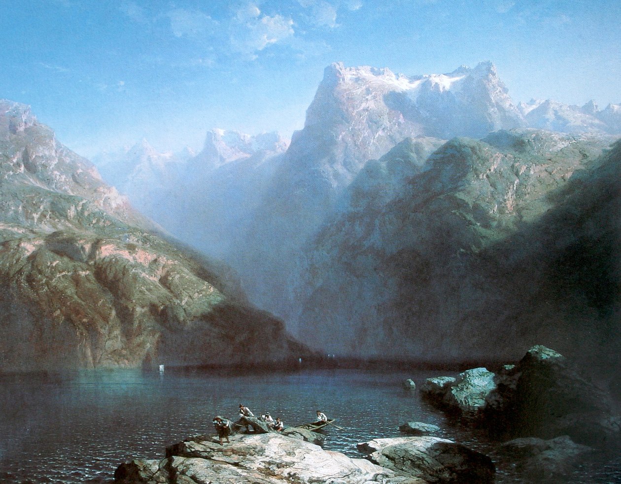 Niemiecki: Der Vierwaldstättersee (Symphonie en bleu) autorstwa Alexandre Calame