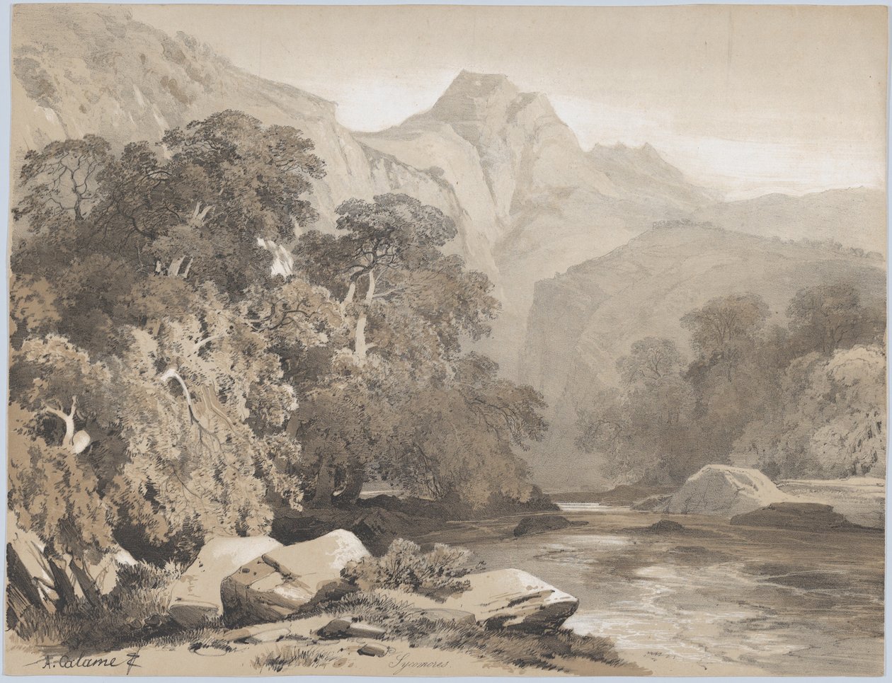 Krajobraz, XIX wiek. autorstwa Alexandre Calame