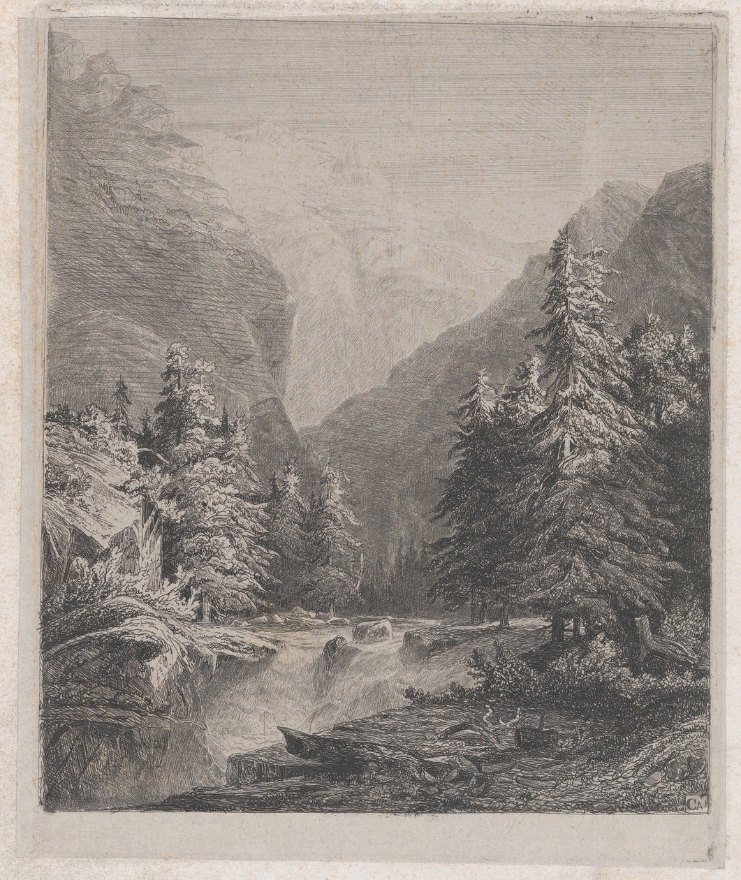 Krajobraz, XIX wiek. autorstwa Alexandre Calame