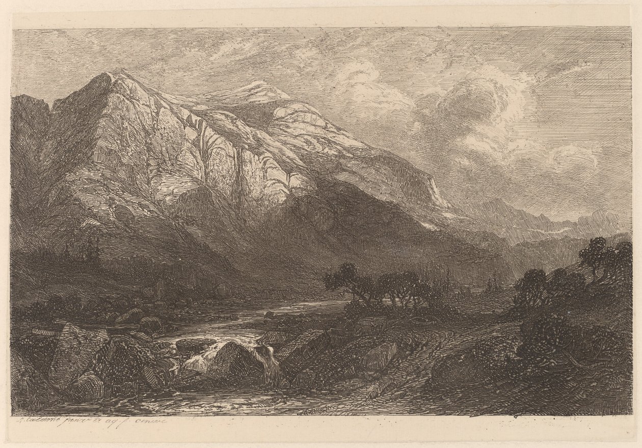 Górski potok autorstwa Alexandre Calame