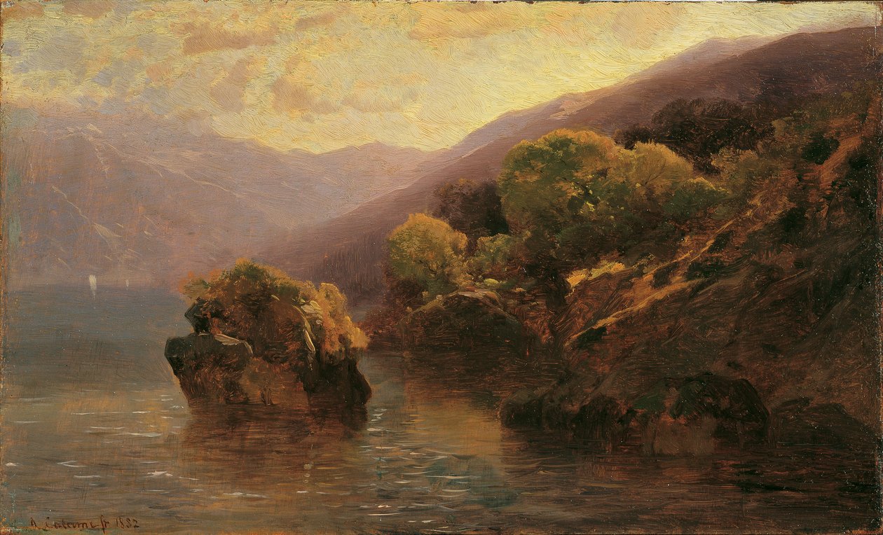 Lot z Jeziora Genewskiego autorstwa Alexandre Calame