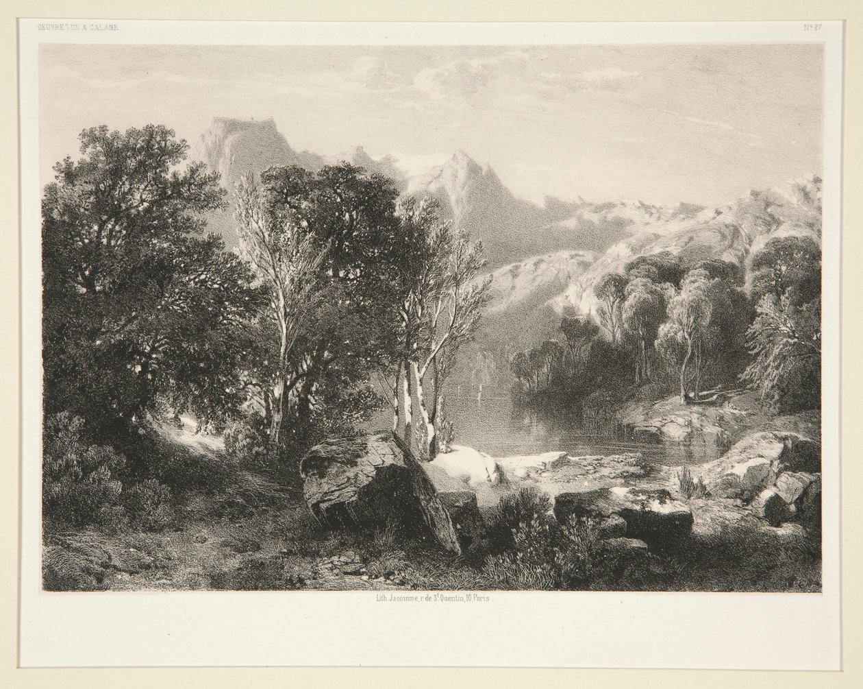 Pamiątka z jeziora Lucerne autorstwa Alexandre Calame