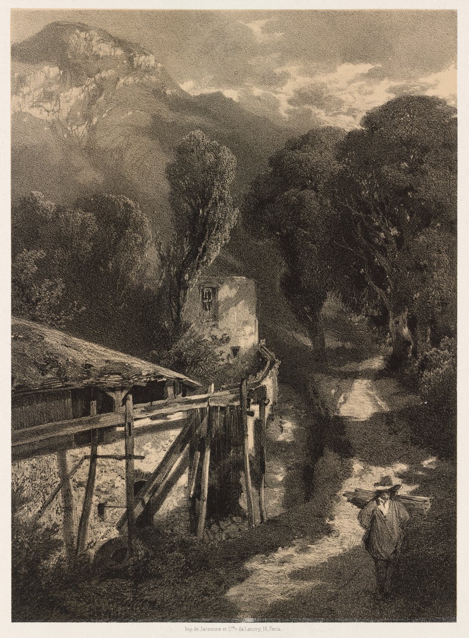 The Simplon Road, Meillerie, Francja autorstwa Alexandre Calame