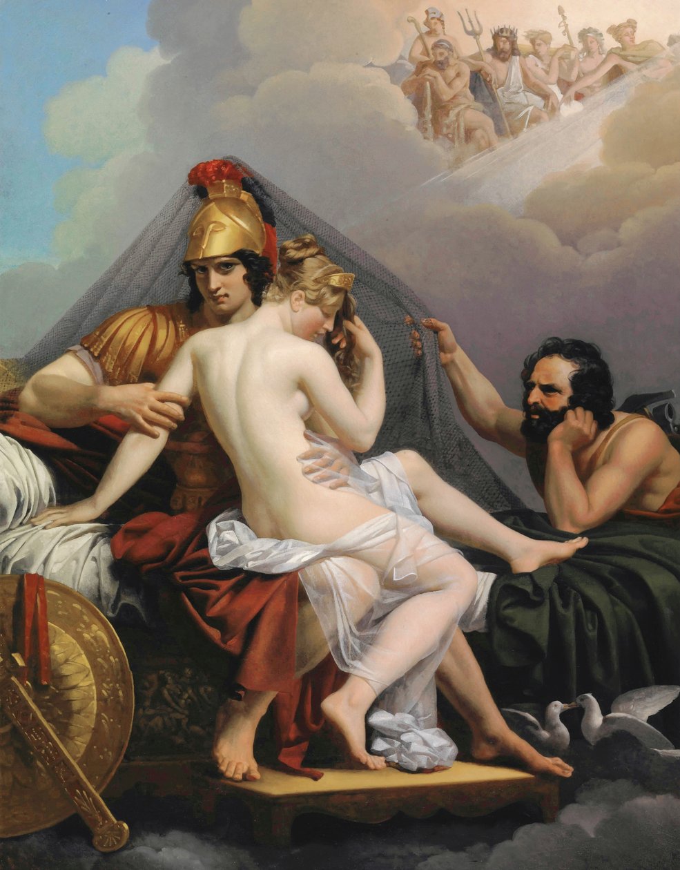Mars i Wenus zaskoczone przez Wulkana autorstwa Alexandre Charles Guillemot