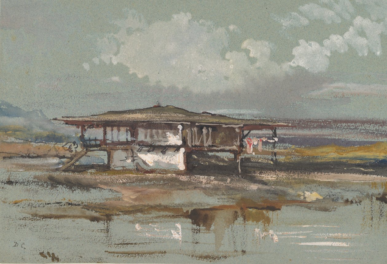 Dom w Turcji, 1820-60. autorstwa Alexandre Gabriel Decamps