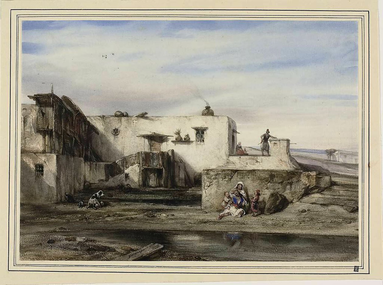 Grecka Wioska autorstwa Alexandre Gabriel Decamps
