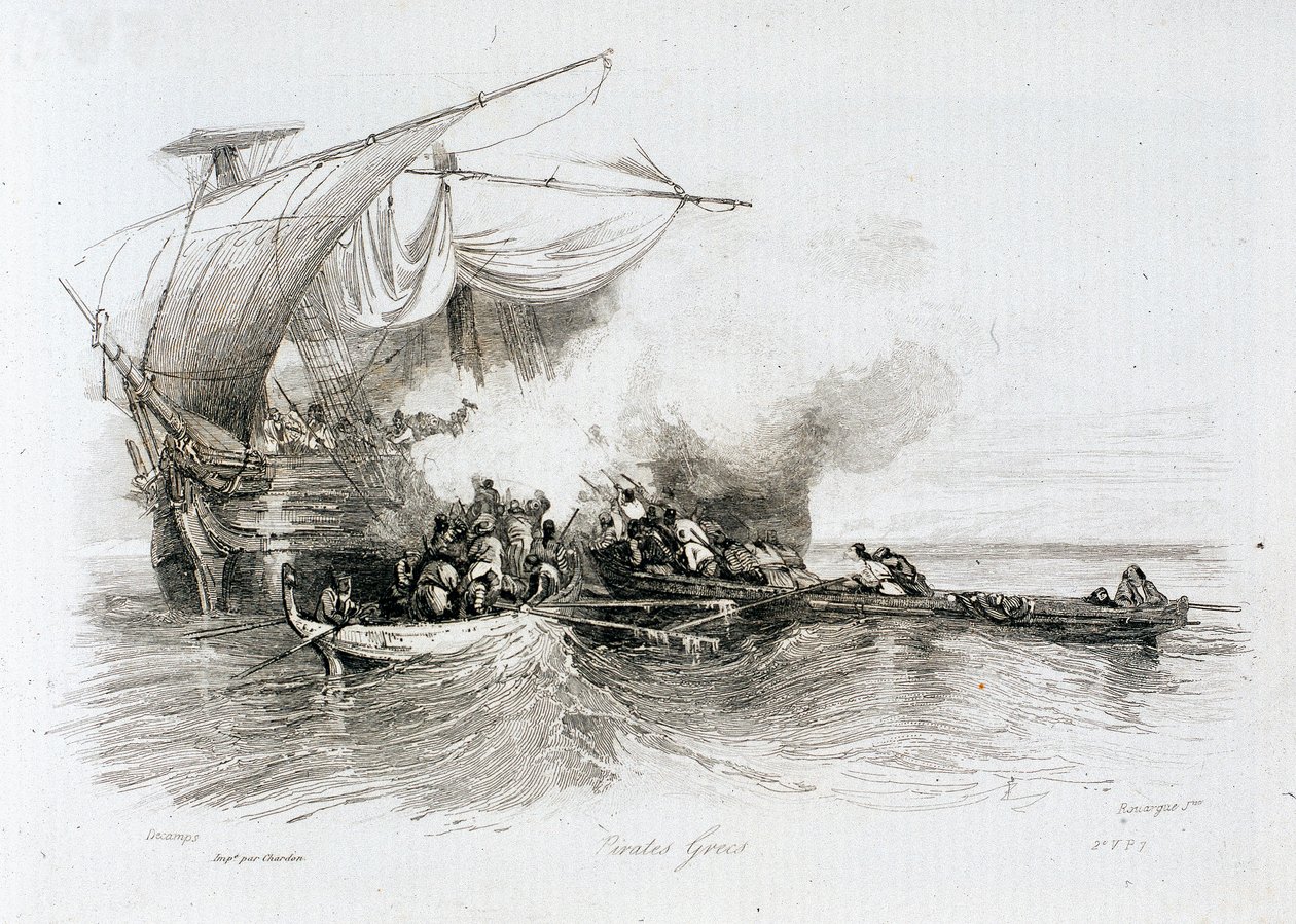 Greccy piraci autorstwa Alexandre Gabriel Decamps