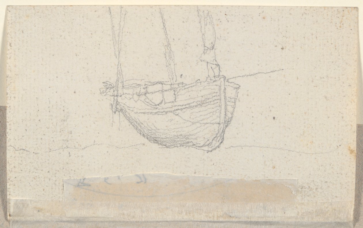 Widok miasta (verso: statek) autorstwa Alexandre Gabriel Decamps