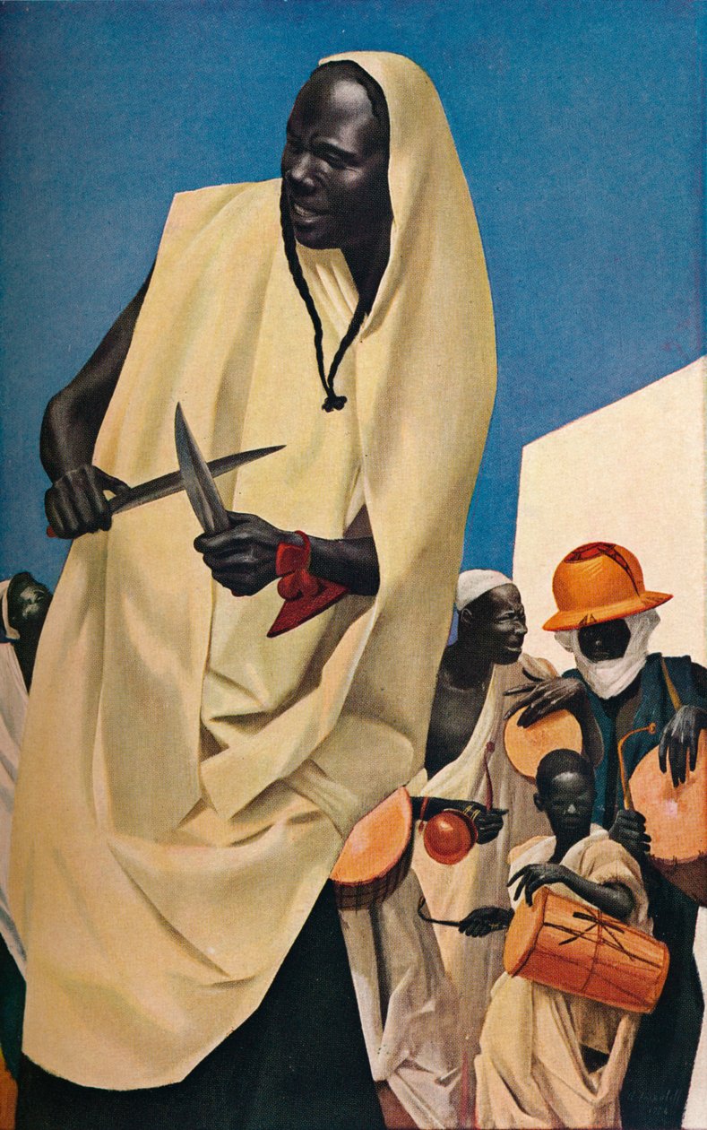 Taniec Kuli-Kuta, Niamey, 1926 autorstwa Alexandre Jacovleff