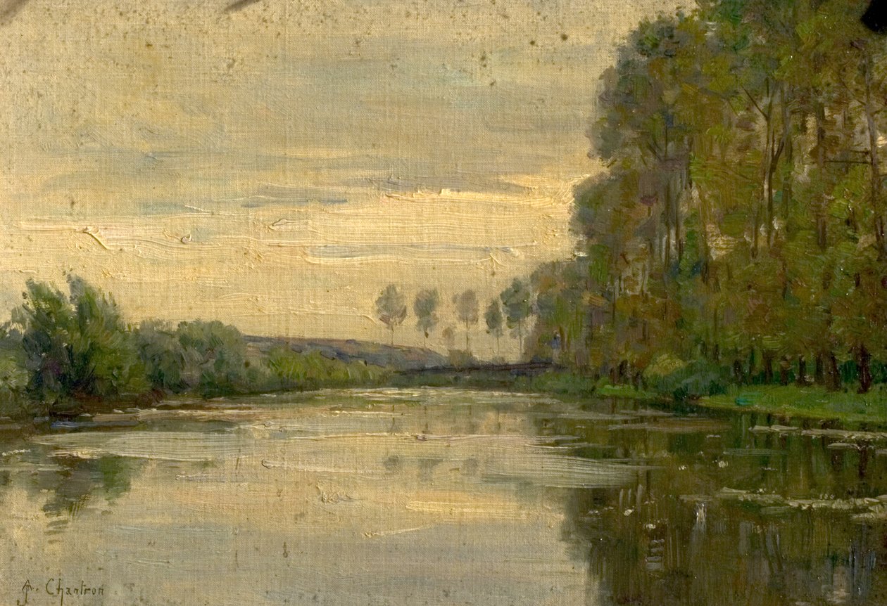 Scena rzeczna, Dolna Loara, Francja autorstwa Alexandre Jacques Chantron