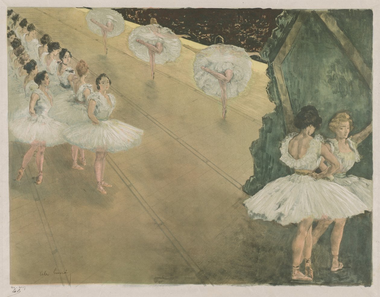 Tancerze baletu. autorstwa Alexandre Lunois