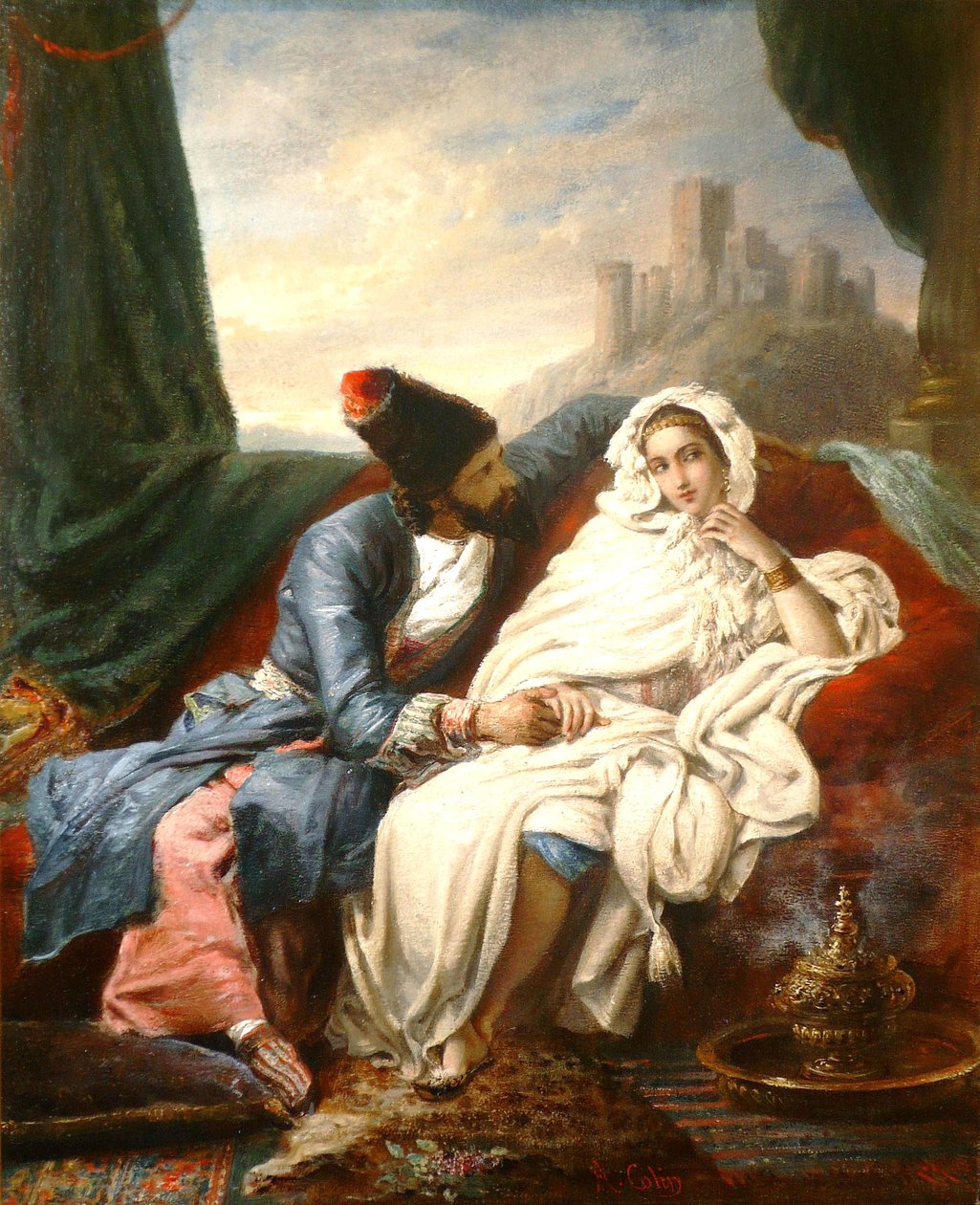 Orientalna dama autorstwa Alexandre Marie Colin