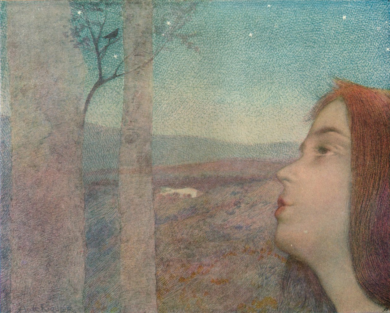 Wezwanie ptaka, c1908 autorstwa Alexandre de Riquer