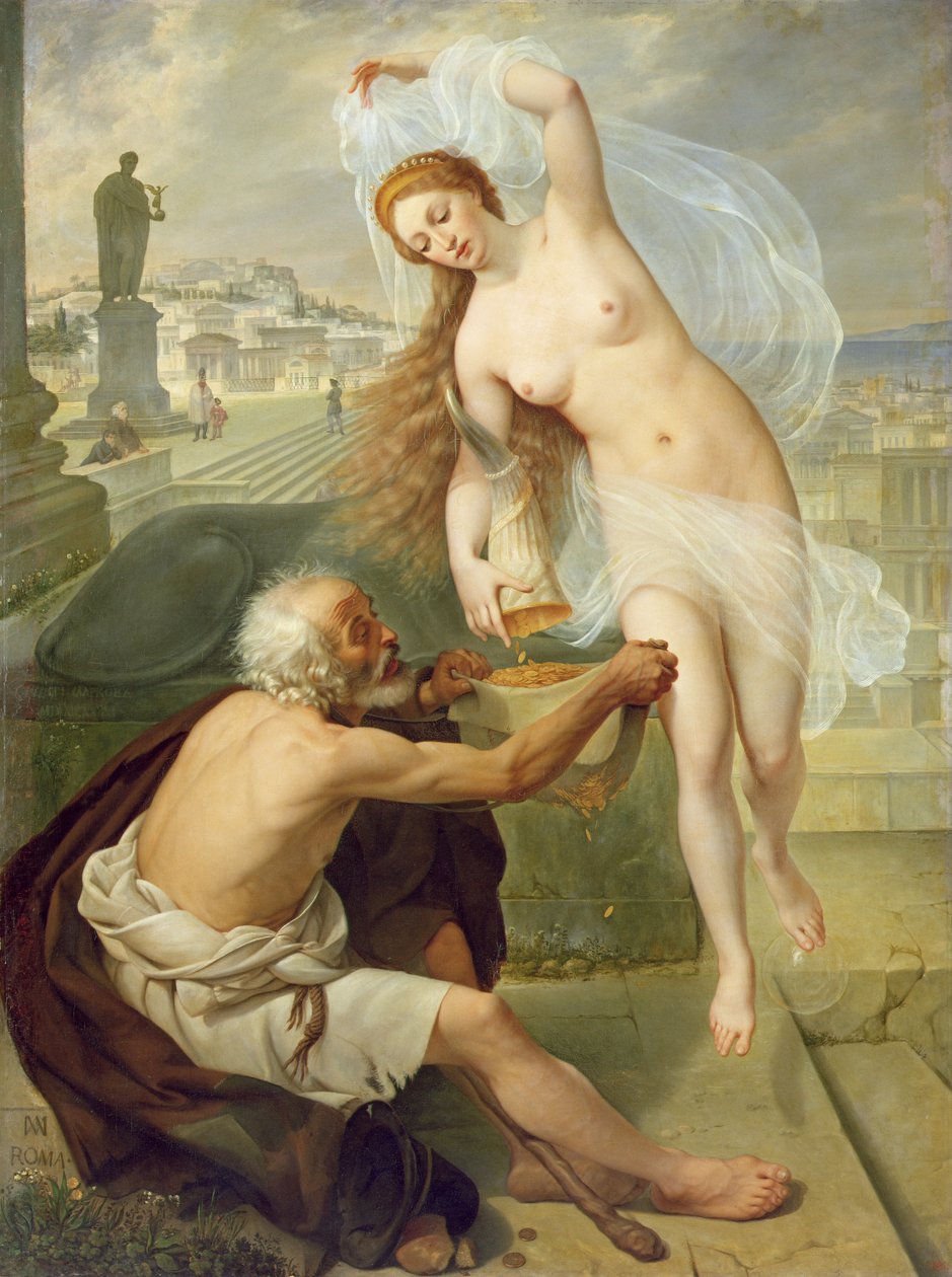 Fortuna i żebrak, 1836 autorstwa Alexei Tarasovich Markov