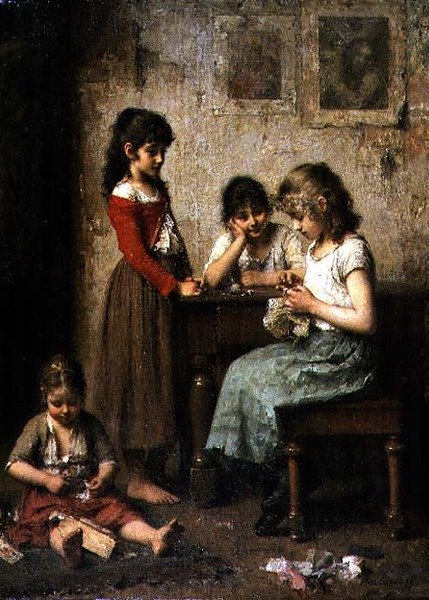 Młoda krawcowa autorstwa Alexei Alexevich Harlamoff