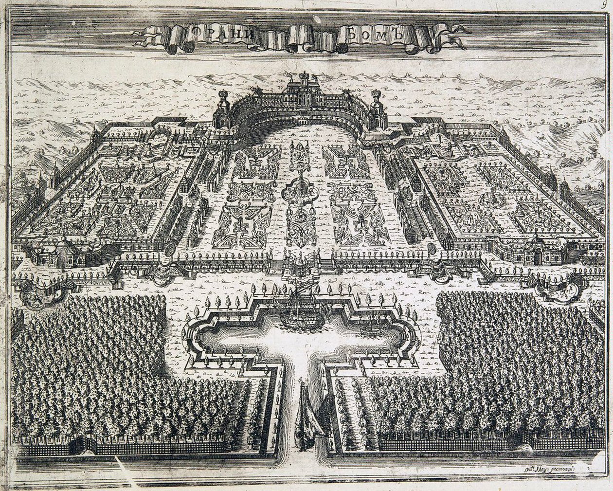 Oranienbaum, 1717. autorstwa Alexei Ivanovich Rostovtsev