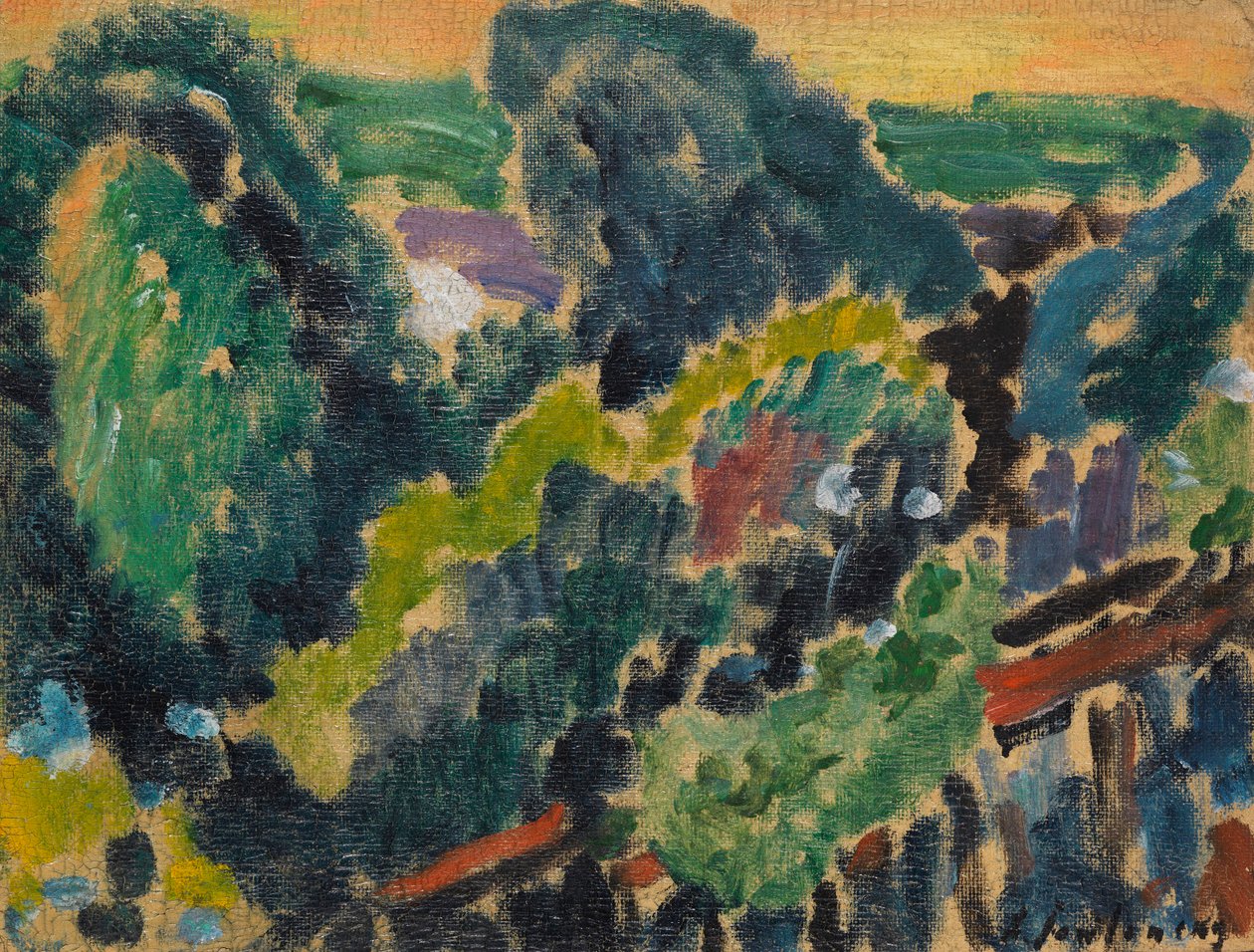 Krajobraz nad Jeziorem Genewskim, ok. 1914. autorstwa Alexei Javlensky von