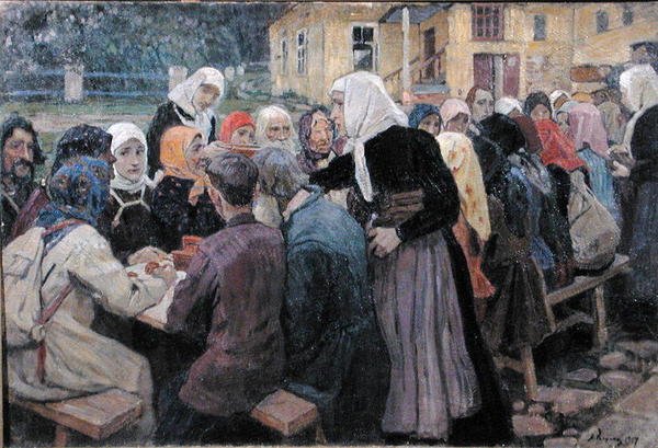 Posiłek, 1917 autorstwa Alexei Mikhailovich Korin