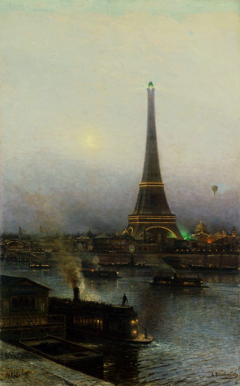 Wieża Eiffla nocą, 1889. autorstwa Alexei Petrovich Bogolyubov